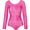 Women's Surf One-Piece Swimsuit, Fucsia Bandana - One Pieces - 1 - thumbnail