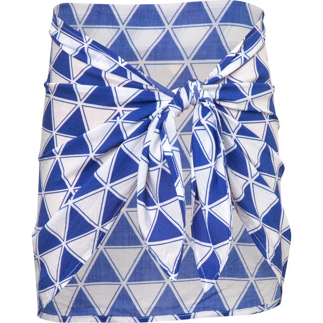 Tie-Dye Mini Sarong Coverup, Blue