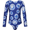 Tie-Dye Pauly One-Piece Swimsuit, Blue - One Pieces - 1 - thumbnail
