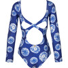 Women's Surf Tie-Dye One-Piece Swimsuit, Blue - One Pieces - 3