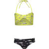 Salome Bow Top And High Waist Bikini, Lemon And Black Fish - Two Pieces - 1 - thumbnail