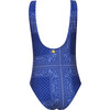 Sal Thin Strappy Back One Piece Trikini, Fucsia Bandana And Blue - One Pieces - 3