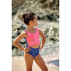 Sal Thin Strappy Back One Piece Trikini, Fucsia Bandana And Blue - One Pieces - 4