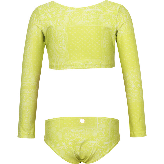 Pau Round Neck Long Sleeve Bikini, Lemon Fish - Two Pieces - 3