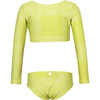 Pau Round Neck Long Sleeve Bikini, Lemon Fish - Two Pieces - 3