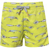 Kids Drawstring Trunks, Lemon Fish - Swim Trunks - 1 - thumbnail