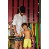 Kids Drawstring Trunks, Lemon Fish - Swim Trunks - 4