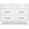 Otto 6-Drawer Dresser, White - Dressers - 1 - thumbnail