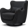 Solstice Swivel Glider Boucle, Black Boucle With Black Wood Base - Nursery Chairs - 1 - thumbnail