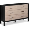 Radley 6-Drawer Dresser, Ebony And Coastwood - Dressers - 1 - thumbnail