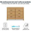 Charlie 6-Drawer Double Dresser, Honey - Dressers - 2