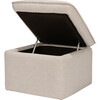 Cali Eco-Performance Fabric Storage Ottoman With USB Port, Beach Eco-Weave - Nursery Chairs - 2