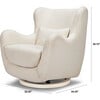 Solstice Swivel Glider Boucle, Ivory Boucle With Ivory Wood Base - Nursery Chairs - 3