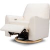 Sunday Power Recliner And Swivel Glider, Chantilly Fleece With Light Wood Base - Nursery Chairs - 3