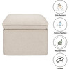 Cali Eco-Performance Fabric Storage Ottoman With USB Port, Beach Eco-Weave - Nursery Chairs - 3