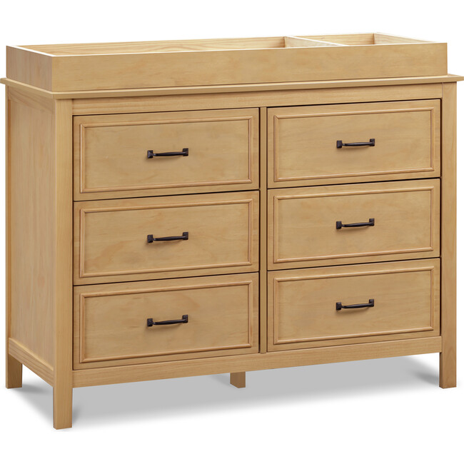 Charlie 6-Drawer Double Dresser, Honey - Dressers - 4