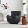 Solstice Swivel Glider Boucle, Black Boucle With Black Wood Base - Nursery Chairs - 3