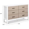 Radley 6-Drawer Dresser, White And Coastwood - Dressers - 6