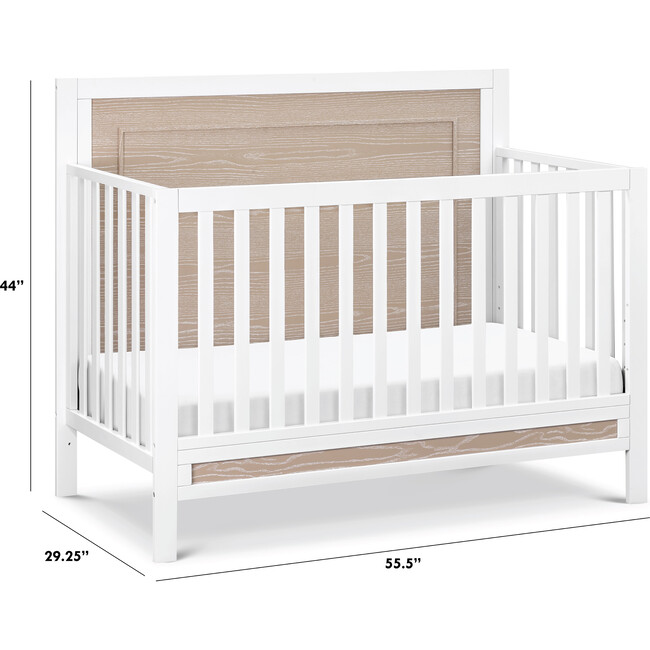 Radley 4-In-1 Convertible Crib, White And Coastwood - Cribs - 5