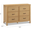 Charlie 6-Drawer Double Dresser, Honey - Dressers - 7