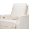 Crewe Electronic Recliner And Swivel Glider, Cream Eco-Weave With Light Wood Base - Nursery Chairs - 7