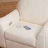 Sunday Power Recliner And Swivel Glider, Chantilly Fleece With Light Wood Base - Nursery Chairs - 7