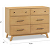 Otto 6-Drawer Dresser, Honey - Dressers - 7