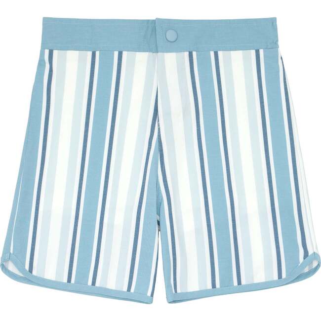 Freshwater Stripe Board Shorts, Blue