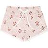 Print Drawstring Boardie Shorts, Raspberry Red - Swim Trunks - 1 - thumbnail