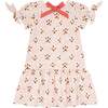 Scoop Neck Dainty Cap Sleeve Drop Waist Dress, Raspberry Red - Dresses - 2