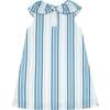 Freshwater Stripe Ruffle Collar Dress, Blue - Dresses - 2