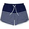 Men's UPF 50+ Breton Stripe Boardie Shorts, Navy - Swim Trunks - 1 - thumbnail