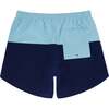 Men's UPF 50+ Freshwater Colorblock Boardie Shorts, Navy Blue - Swim Trunks - 2