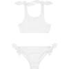 Capeside Straight Neck Scoop Back Tie Knot Bikini, White - Two Pieces - 1 - thumbnail