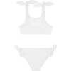 Capeside Straight Neck Scoop Back Tie Knot Bikini, White - Two Pieces - 2