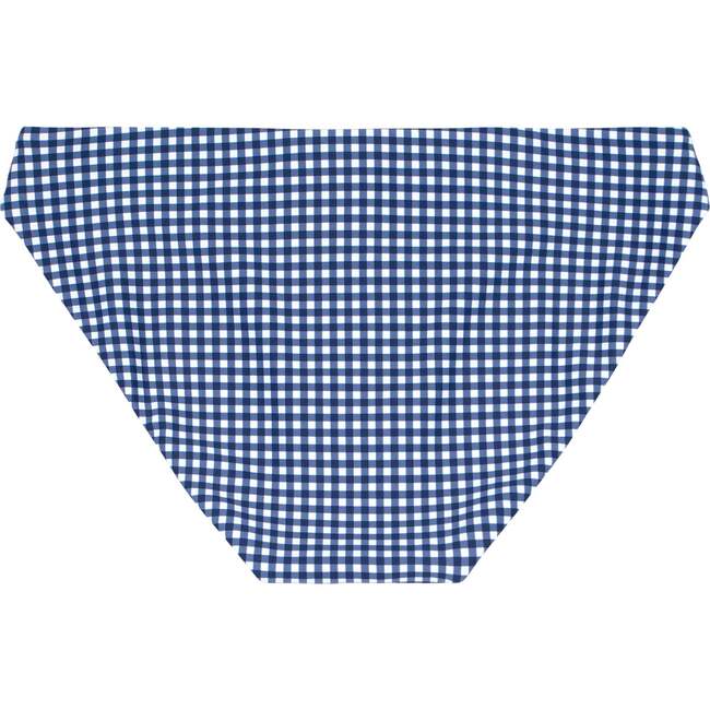 Women's Gingham Hipster Bikini Bottom, Navy - Two Pieces - 2