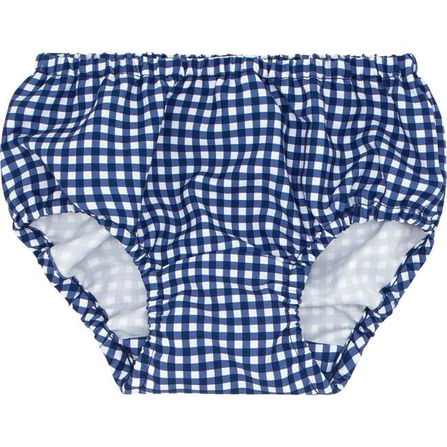 Baby Gingham Diaper Cover, Navy