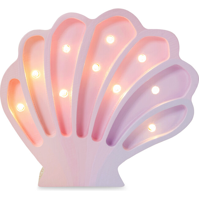 Mini Seashell Lamp, Mermaid Pink