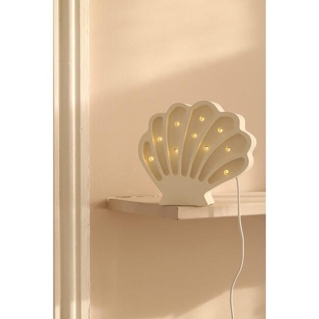 Mini Seashell Lamp, White Pearl - Lighting - 2