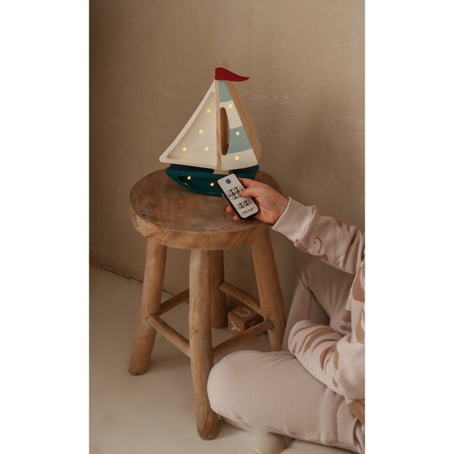 Mini Sailboat Lamp, Teal - Lighting - 2