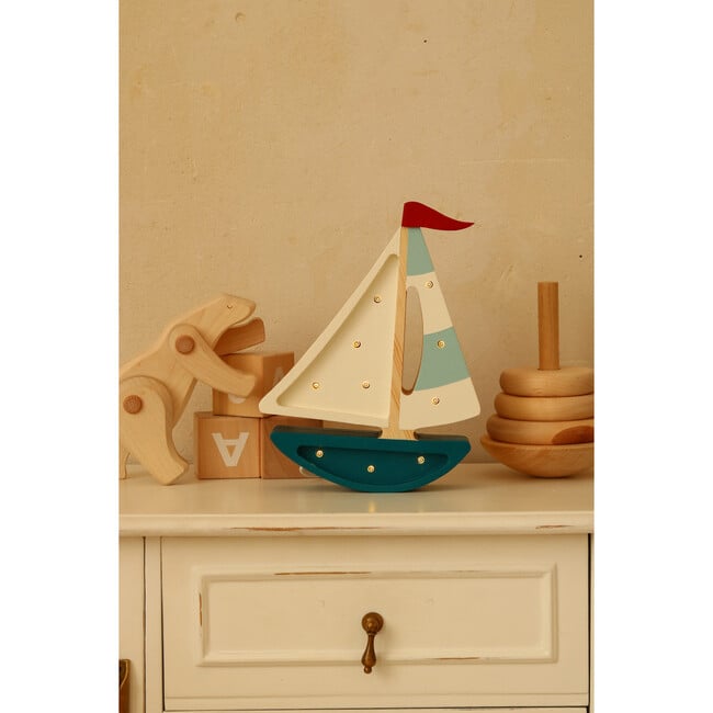 Mini Sailboat Lamp, Teal - Lighting - 3