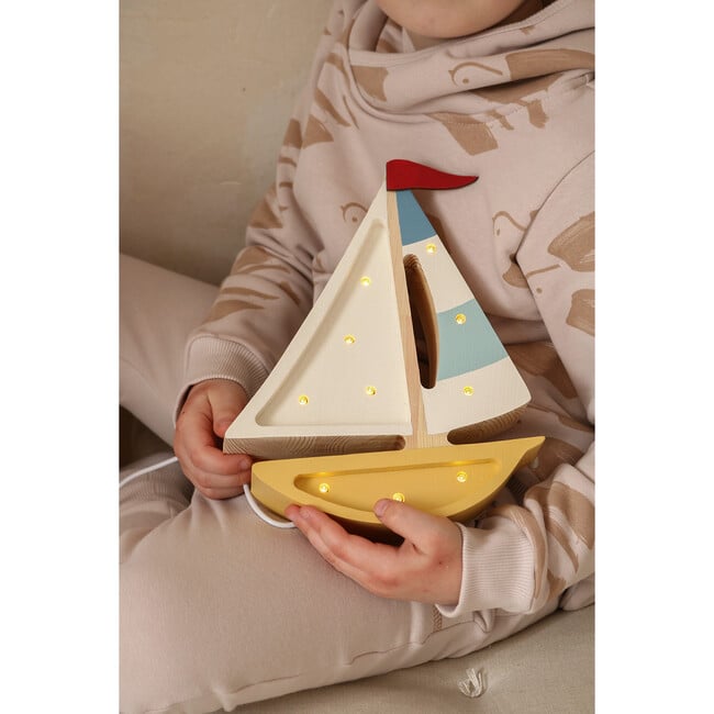 Mini Sailboat Lamp, Mustard - Lighting - 4