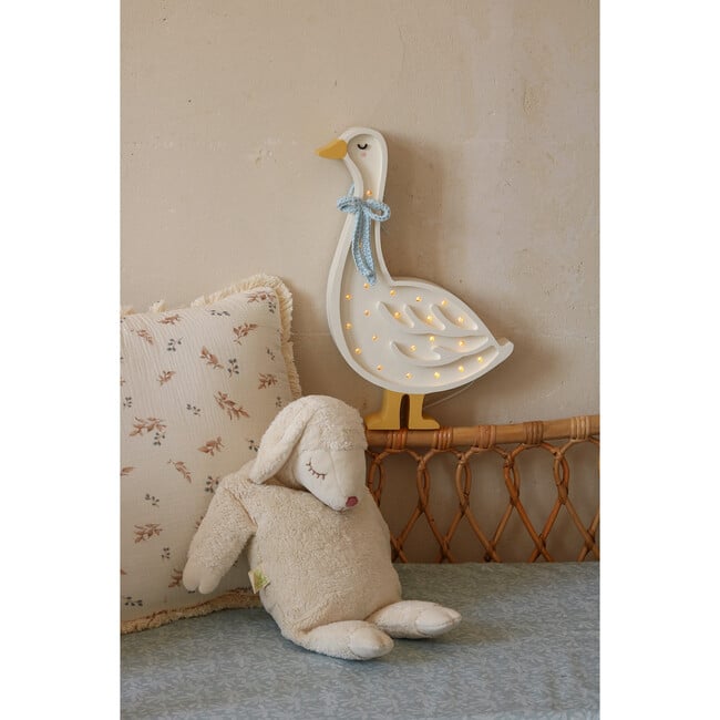 Goose Lamp, Blue Cottage Bow - Lighting - 5