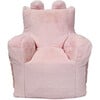 Luxe Campus Round Beanbag, Ballet Pink Faux Rabbit Fur - Kids Seating - 1 - thumbnail