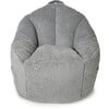 Luxe Campus Round Beanbag, Storm Grey Sherpa - Kids Seating - 1 - thumbnail