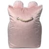 Luxe Campus Round Beanbag, Ballet Pink Faux Rabbit Fur - Kids Seating - 2