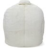 Luxe Campus Round Beanbag, Coconut Faux Rabbit Fur - Kids Seating - 2