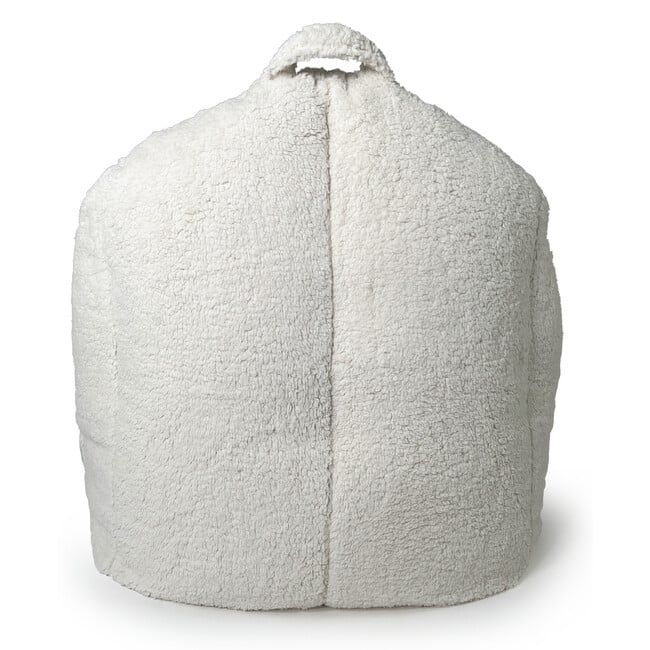 Luxe Campus Round Beanbag, Coconut Sherpa - Kids Seating - 2