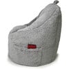 Luxe Campus Round Beanbag, Storm Grey Sherpa - Kids Seating - 4