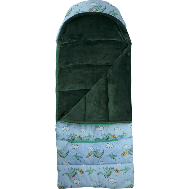 Little Kid's Sleep-N-Pack Sleepbag, Dragons And Green